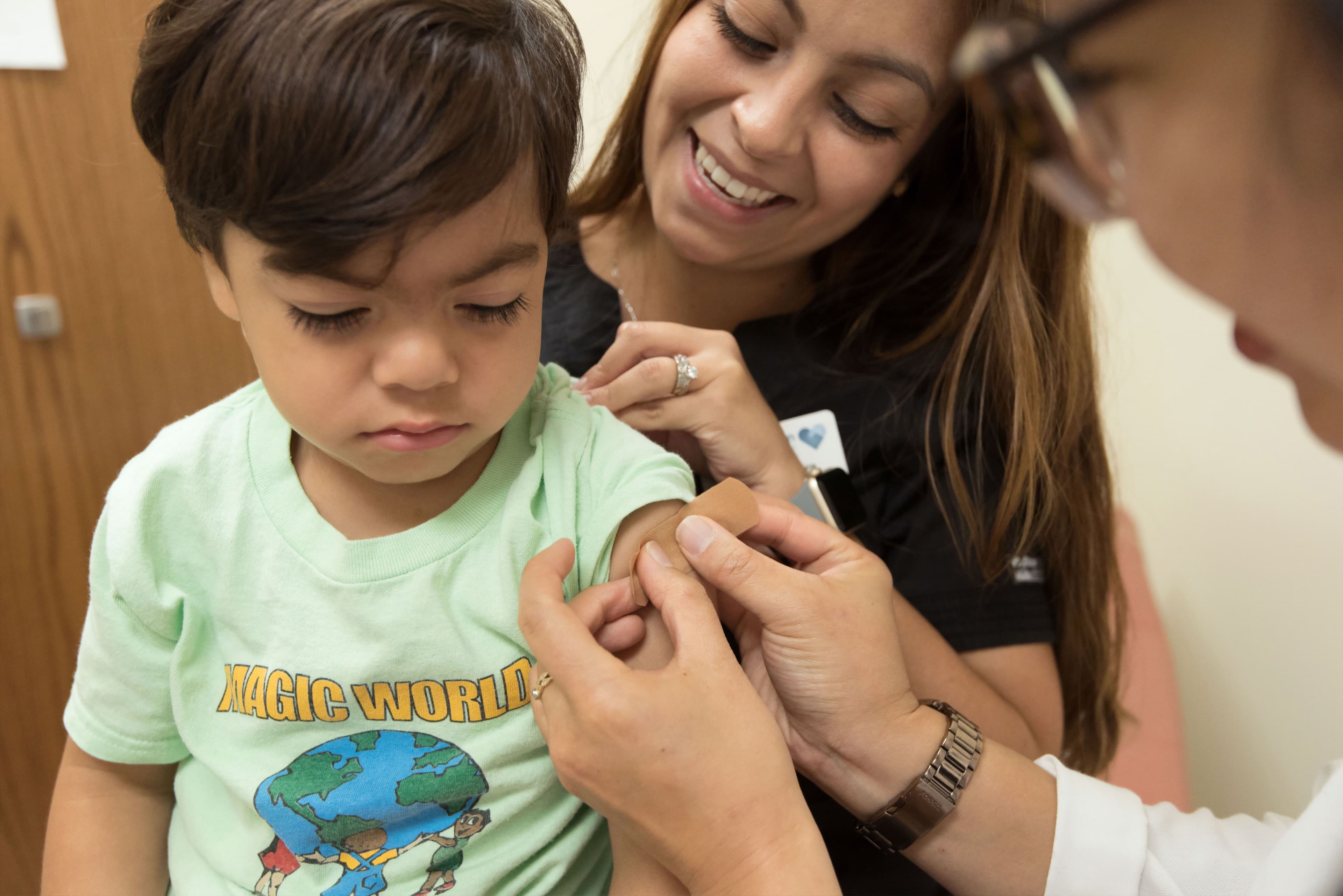 Caring nurse providing compassionate care to a child