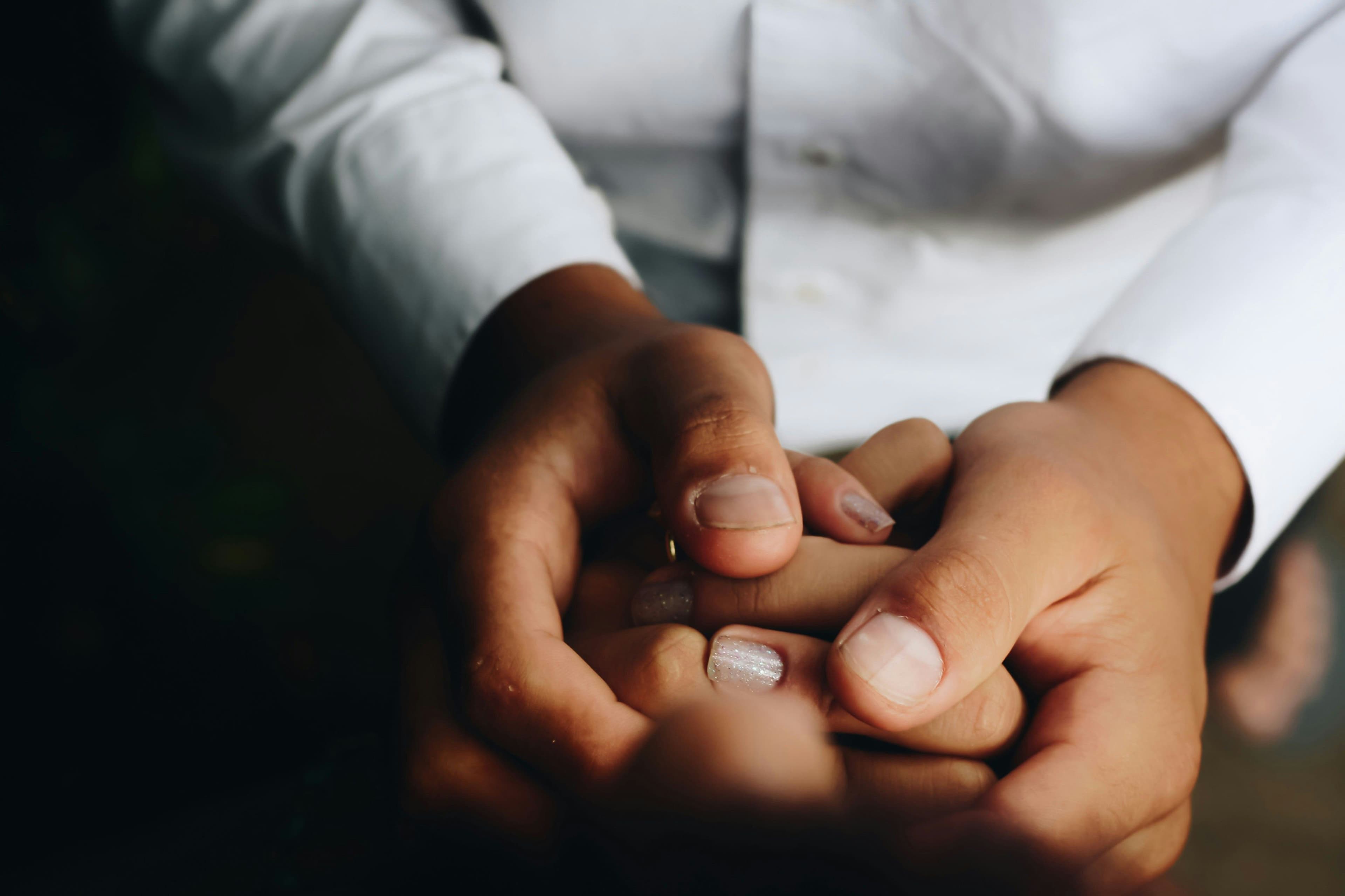 Caring hands providing comfort and support